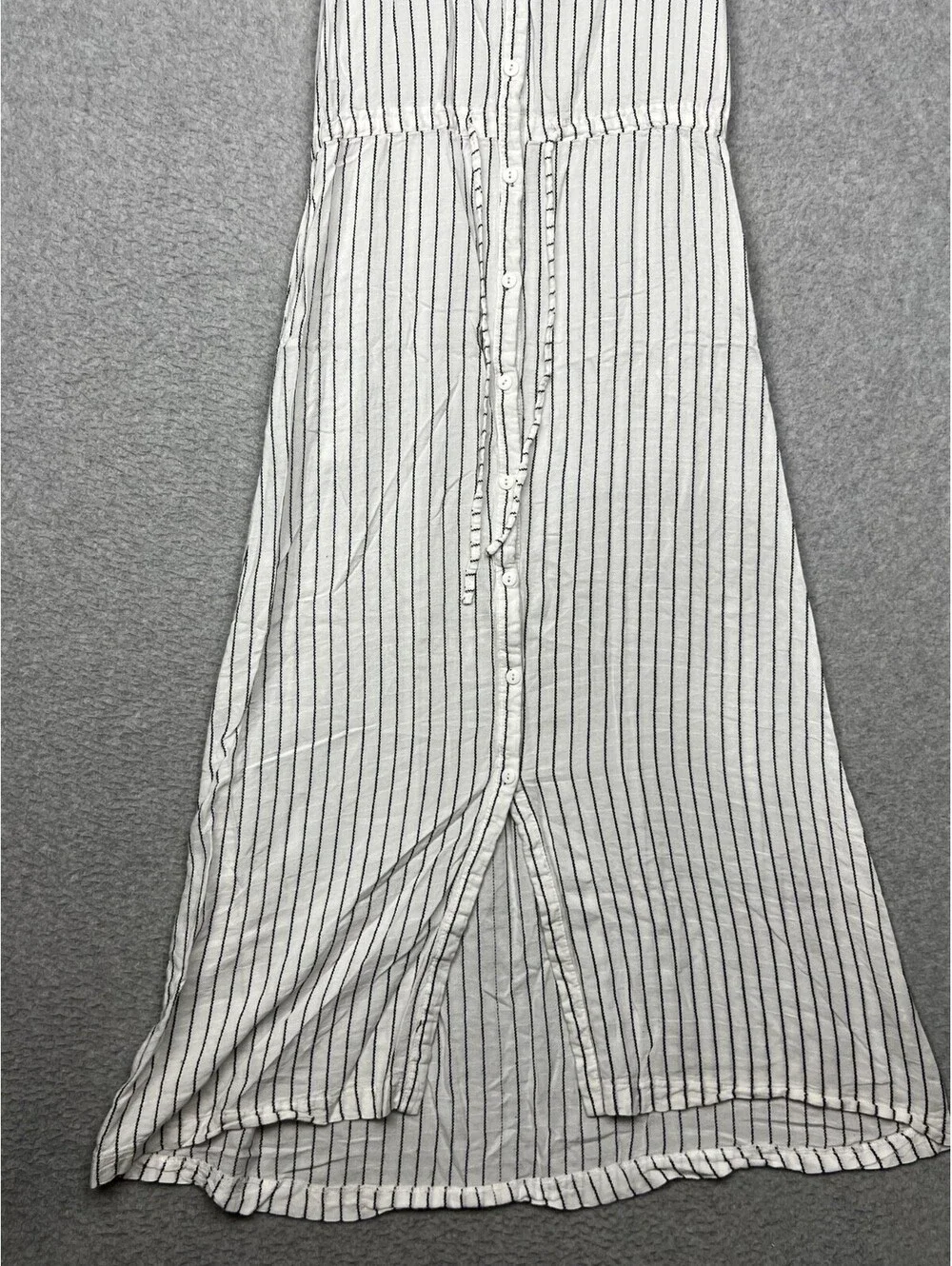 PAZZO Button Up Shirt Dress Womens S Striped Beach Simple Casual